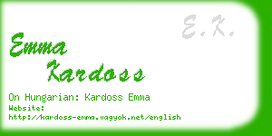 emma kardoss business card